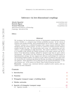 Inference via low-dimensional couplings