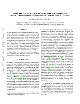 Hyperspectral Unmixing with Endmember Variability using Semi-supervised
  Partial Membership Latent Dirichlet Allocation
