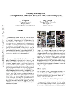 Expecting the Unexpected: Training Detectors for Unusual Pedestrians
  with Adversarial Imposters