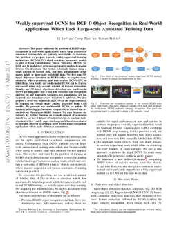Weakly-supervised DCNN for RGB-D Object Recognition in Real-World
  Applications Which Lack Large-scale Annotated Training Data