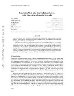 Generating Multi-label Discrete Patient Records using Generative
  Adversarial Networks