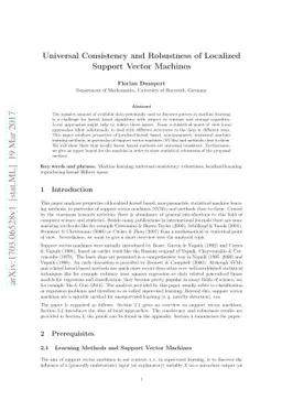 Universal Consistency and Robustness of Localized Support Vector
  Machines
