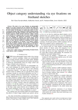 Object category understanding via eye fixations on freehand sketches