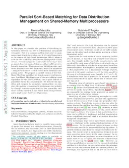 Parallel Sort-Based Matching for Data Distribution Management on
  Shared-Memory Multiprocessors