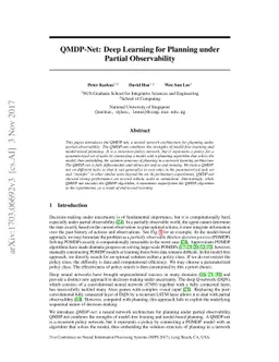 QMDP-Net: Deep Learning for Planning under Partial Observability