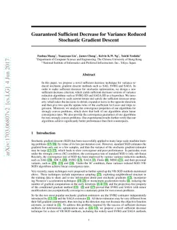 Guaranteed Sufficient Decrease for Variance Reduced Stochastic Gradient
  Descent