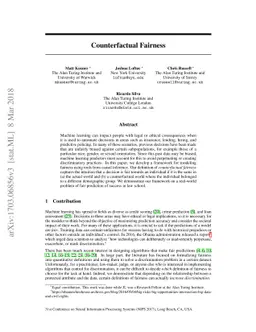 Counterfactual Fairness