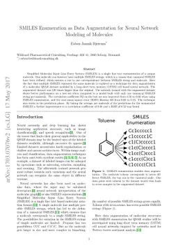SMILES Enumeration as Data Augmentation for Neural Network Modeling of
  Molecules