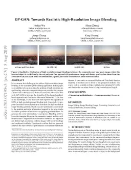 GP-GAN: Towards Realistic High-Resolution Image Blending