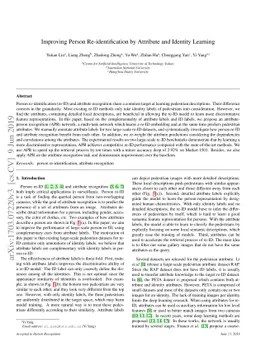 Improving Person Re-identification by Attribute and Identity Learning