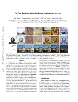 ZM-Net: Real-time Zero-shot Image Manipulation Network
