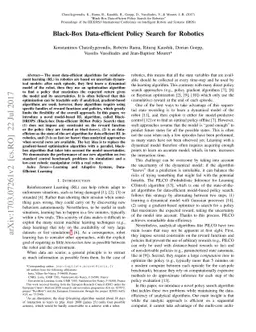 Black-Box Data-efficient Policy Search for Robotics