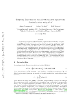 Targeting Bayes factors with direct-path non-equilibrium thermodynamic
  integration