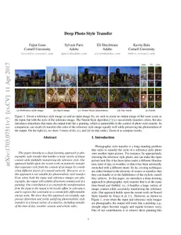 Deep Photo Style Transfer