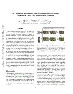 An End-to-End Approach to Natural Language Object Retrieval via
  Context-Aware Deep Reinforcement Learning