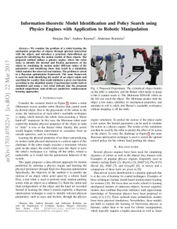 Information-theoretic Model Identification and Policy Search using
  Physics Engines with Application to Robotic Manipulation