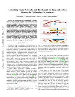 Combining Neural Networks and Tree Search for Task and Motion Planning
  in Challenging Environments