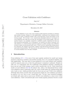 Cross-Validation with Confidence