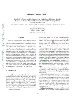Changing Fashion Cultures