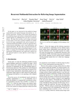 Recurrent Multimodal Interaction for Referring Image Segmentation