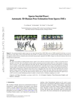 Sparse Inertial Poser: Automatic 3D Human Pose Estimation from Sparse
  IMUs