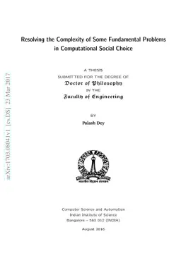 Resolving the Complexity of Some Fundamental Problems in Computational
  Social Choice