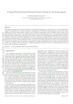 A Bag-of-Words Equivalent Recurrent Neural Network for Action
  Recognition