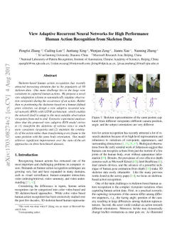 View Adaptive Recurrent Neural Networks for High Performance Human
  Action Recognition from Skeleton Data