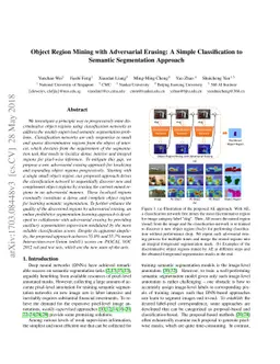 Object Region Mining with Adversarial Erasing: A Simple Classification
  to Semantic Segmentation Approach