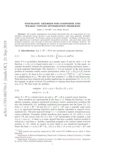 Stochastic Methods for Composite and Weakly Convex Optimization Problems