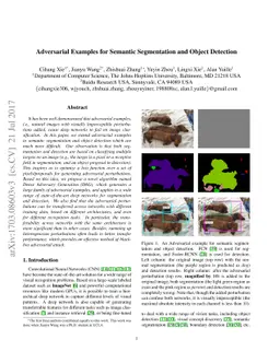 Adversarial Examples for Semantic Segmentation and Object Detection