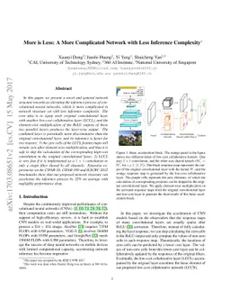 More is Less: A More Complicated Network with Less Inference Complexity