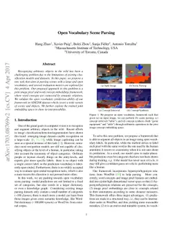 Open Vocabulary Scene Parsing