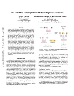 Who Said What: Modeling Individual Labelers Improves Classification