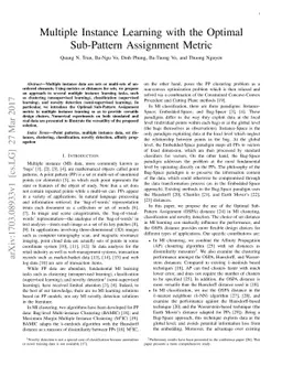 Multiple Instance Learning with the Optimal Sub-Pattern Assignment
  Metric