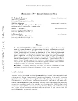 Randomized CP Tensor Decomposition
