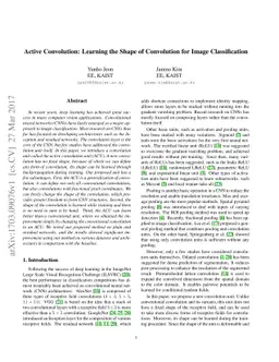 Active Convolution: Learning the Shape of Convolution for Image
  Classification