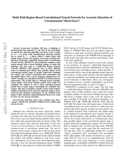 Multi-Path Region-Based Convolutional Neural Network for Accurate
  Detection of Unconstrained "Hard Faces"