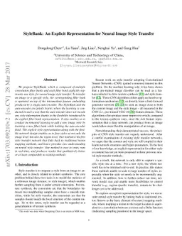 StyleBank: An Explicit Representation for Neural Image Style Transfer