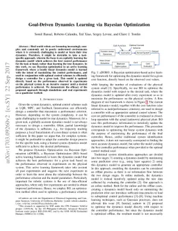 Goal-Driven Dynamics Learning via Bayesian Optimization