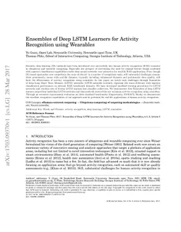 Ensembles of Deep LSTM Learners for Activity Recognition using Wearables