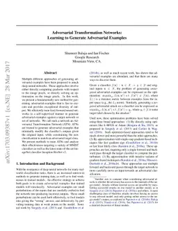 Adversarial Transformation Networks: Learning to Generate Adversarial
  Examples