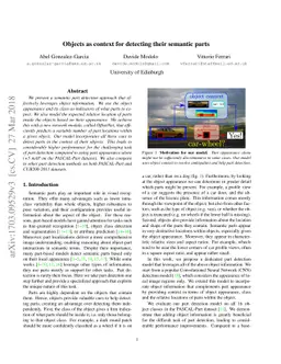 Objects as context for detecting their semantic parts