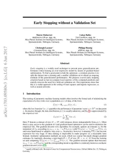 Early Stopping without a Validation Set