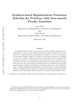 Gradient-based Regularization Parameter Selection for Problems with
  Non-smooth Penalty Functions