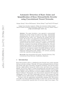 Automatic Detection of Knee Joints and Quantification of Knee
  Osteoarthritis Severity using Convolutional Neural Networks