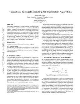 Hierarchical Surrogate Modeling for Illumination Algorithms