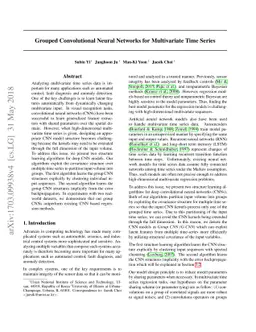 Grouped Convolutional Neural Networks for Multivariate Time Series
