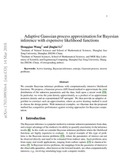 Adaptive Gaussian process approximation for Bayesian inference with
  expensive likelihood functions