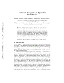 Sentiment Recognition in Egocentric Photostreams